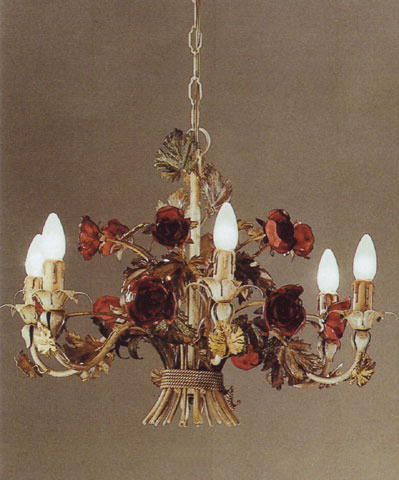 111 Chandelier Rose Redouté 6 lights - Lustre Rose Redouté 6 lumières