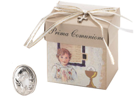 111 Musical sterling silver communion souvenir - Icone 1ère communion argent massif