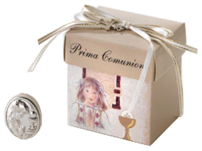 111 Musical sterling silver communion souvenir - Icone 1ère communion argent massif