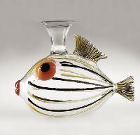 Mouth blown glass decanter - Vase carafe souflée bouche