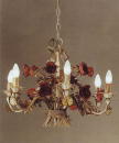 Chandelier Rose Redouté 6 lights - Lustre Rose Redouté 6 lumières