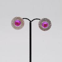 Fuschia earrings - Boucle d'oreilles fuschia                                                                            