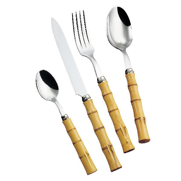 111 Borneo naturel: 12 knifes, 12 forks, 12 spoons (big), 12 knifes, 12 forks, 12 spoons (dessert), 12 tea spoons- 84pcs