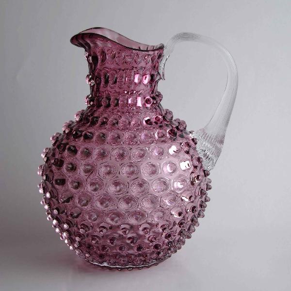 Colored glass jug - Broc hérisson couleur améthyste 2L