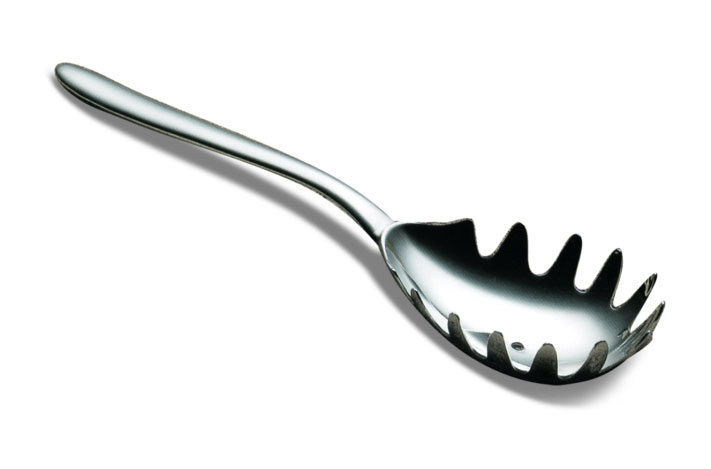 111 Silver plated spaghetti spoon - Cuillere à spaghetti argentée 28cm