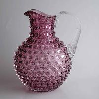 Colored glass jug - Broc hérisson couleur améthyste 2L