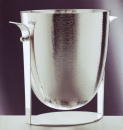 Moving silver plated champagne bucket - Seau champagne à bascule argenté 21cm H.24cm                                    